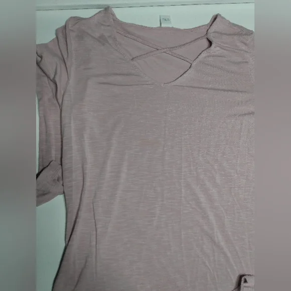 Old Navy Relaxe Luxe Relaxed Lace Up Tunic Top Sz Small in Plum Tonic - Picture 8 of 10